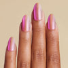 Pink Rose Gold magnetic almond press on nails